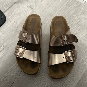 Birkenstock Metallic Double-Strap Sandals